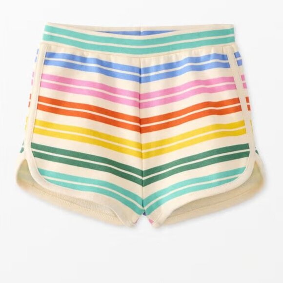 Hanna Andersson Print French Terry Shorts Summer Rainbow Stripe - Picture 1 of 9